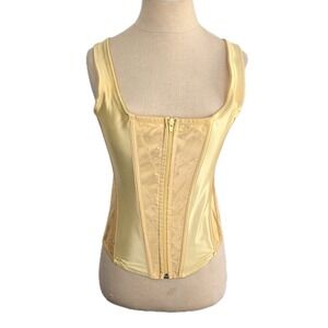 Empire‎ Intimates Vtg Womens Gold Corset Bustier Boned Size 36 Made In USA New